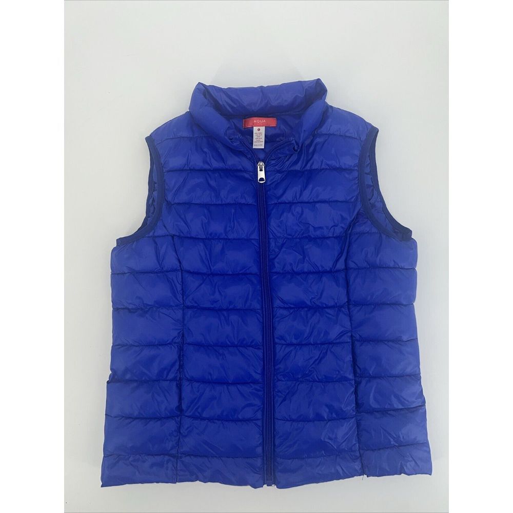 Aqua Girl Bomber Puff Vest Blue Size Large Girls